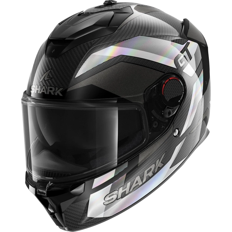 Image of Shark Spartan GT Pro Ritmo Carbon Helmet, black-silver, Size M for Men
