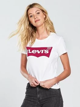 Image of Levis The Perfect T-Shirt - White, Size L, Women