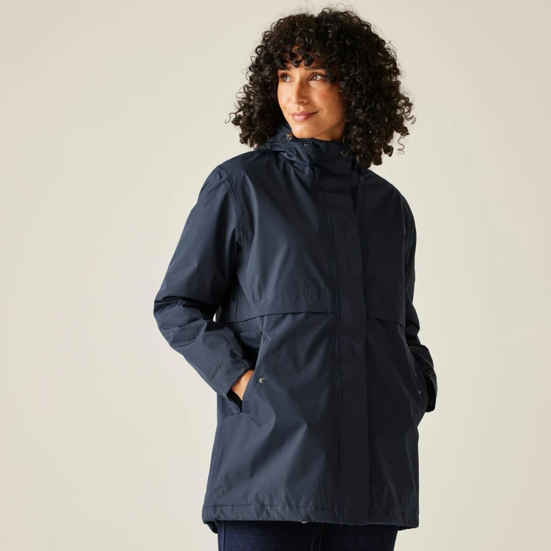 Image of Regatta Womens Brielly Thermoguard Insulated Waterproof Jacket Navy Blue female 8