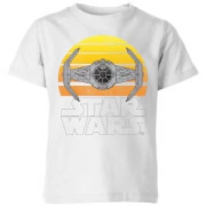 Image of Star Wars Sunset Tie Kids T-Shirt - White - 7-8 Years - White