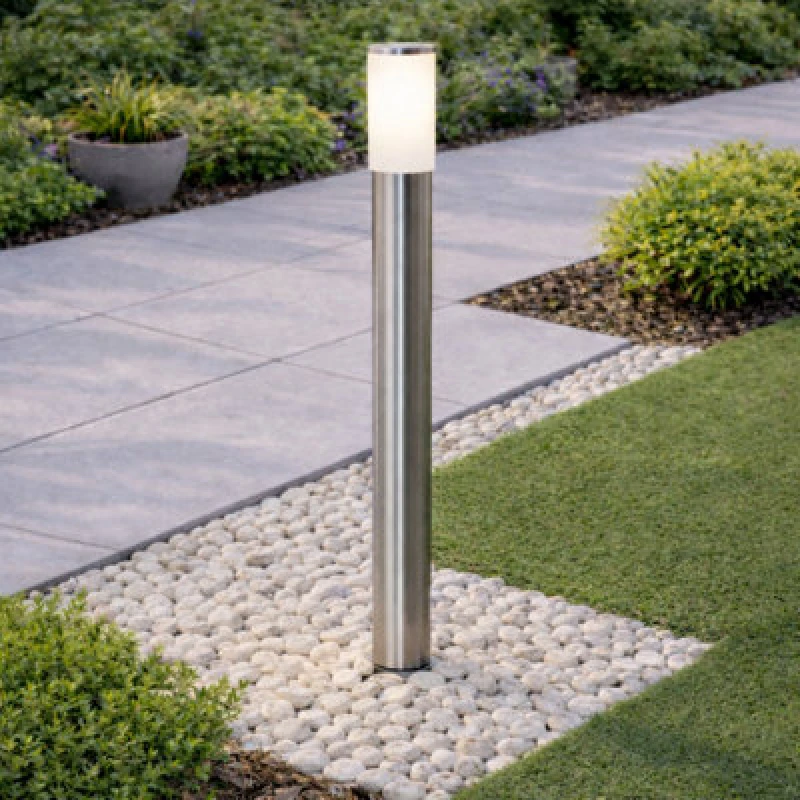Image of CGC Lighting 'Aster' Stainless Steel 1M Outdoor Post Light Silver unisex