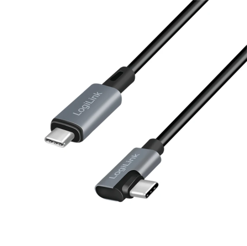 Image of LogiLink CU0182 USB cable USB 2.0 1m USB C Black. Silver