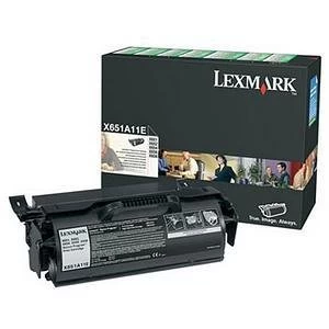 Image of Lexmark X651A11E Black Laser Toner Ink Cartridge