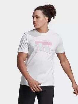 Image of adidas AEROREADY Tennis Graphic T-Shirt, White Size M Men