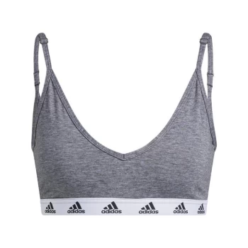 Image of adidas Purebare Light-Support Bra Womens - Dark Grey Heather / Black