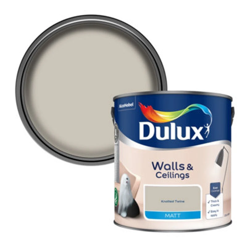 Image of Dulux Matt Knotted Twine 2.5L Paint One Colour X03XH Unisex
