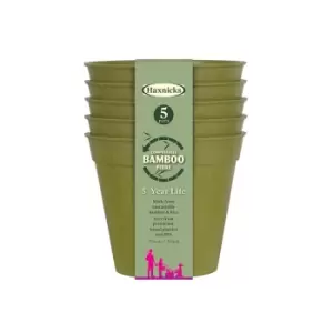 Image of Haxnicks Bamboo Pot 3" Sage Green x 5 POT160101