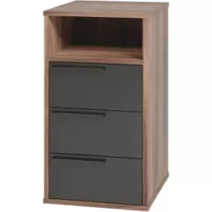 Image of Out & out Oakley Cabinet 3 drawers- Black/ Oak