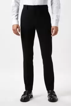 Image of Mens Slim Fit Black Tuxedo Trousers