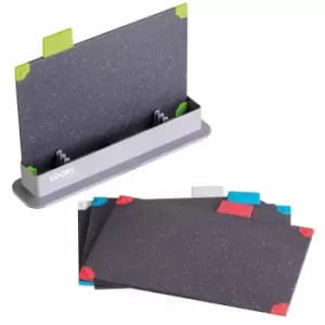 Image of Cooks Professionals G4547 Index Style Grey Chopping Boards 4 Piece