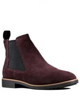 Image of Clarks Griffin Plaza Ankle Boot - Burgundy