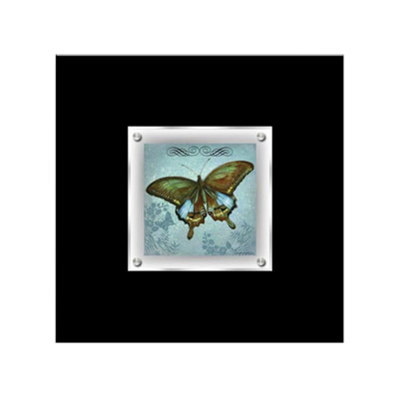 Image of Premier Housewares Butterfly 1 Framed Wall Art Home Wall Decor Black