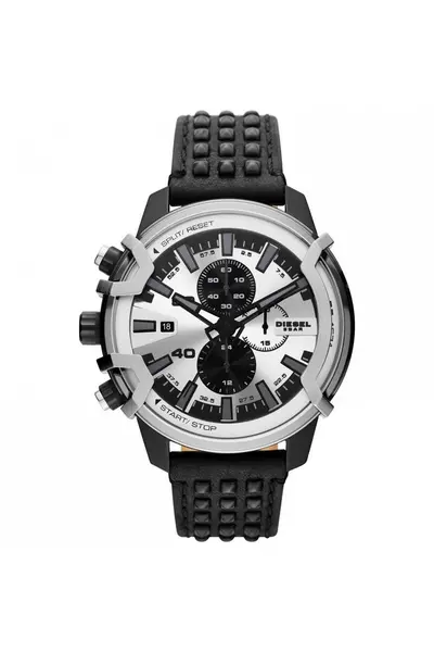 Image of Diesel Griffed Stainless Steel Fashion Analogue Quartz Watch - Dz4571 Silver