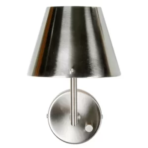 Image of Jin Wall Lamp With Shade Satin Nickel