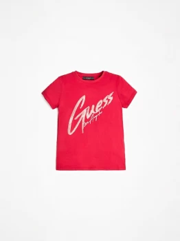 Image of Guess Sequin Front Logot-Shirt