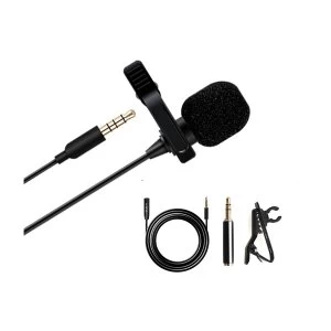 Image of Maono Lavalier Tie-Clip On Lapel Microphone 6m Extension Cable 4 Pole 3.5mm Jack Adapter