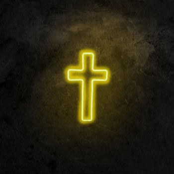 Image of Cross Sign - Yellow Yellow Wall Lamp