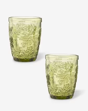 Image of Gemstone Set of 2 Mixer Glasses Green