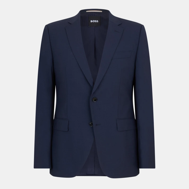 Image of Boss Mens H Huge S Formal Open Blue male S
