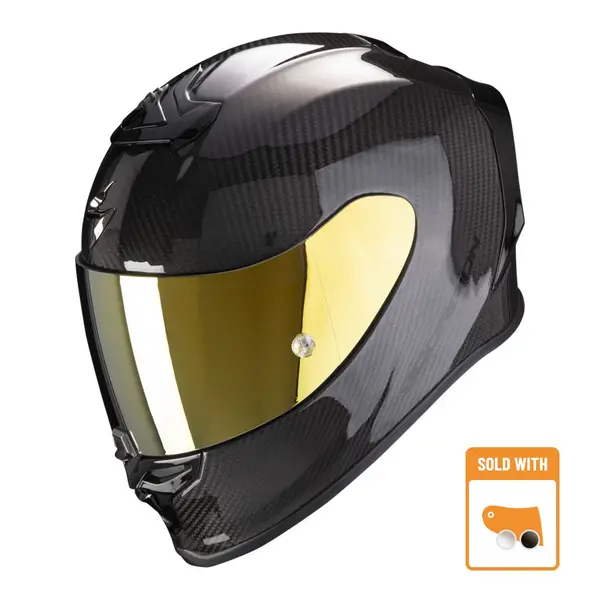 Image of Scorpion Exo-R1 Evo Carbon Air Solid Black Full Face Helmet Size S