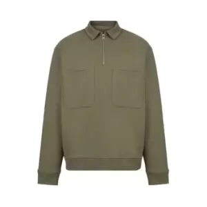 Image of AllSaints Jaxon Half Zip Jacket - Green