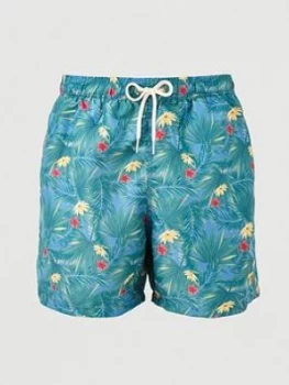 Image of Barbour Filey Printed Floral Swimshort - Blue