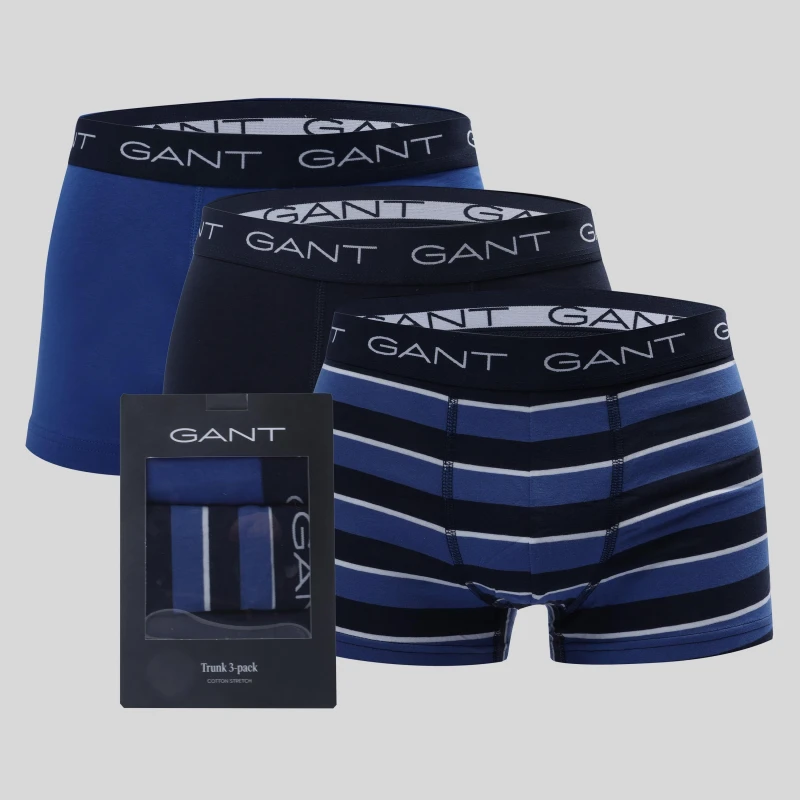 Image of Gant 3 Pack Multistriped Trunks Blue male M