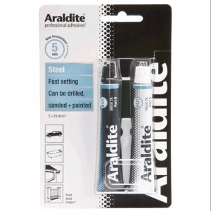 Image of Araldite Rapid Steel Adhesive 15ml Epoxy Glue
