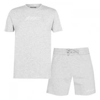 Image of Jack and Jones And Jones T Shirt/Shorts Set - Grey M