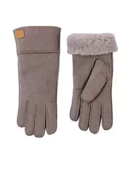Image of Just Sheepskin Ladies Charlotte Gloves, Grey Size M Women