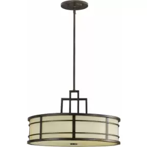 Image of Loops - 3 Bulb Ceiling Pendant Light Fitting Grecian Bronze LED E27 60W Bulb