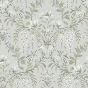 Image of Laura Ashley Parterre Sage Wallpaper