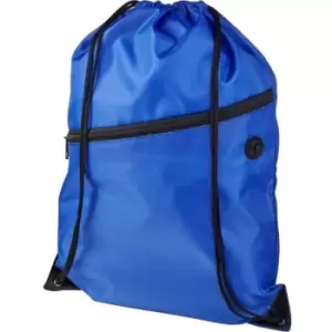 Image of Bullet Adults Unisex Oriole Zippered Drawstring Backpack (One Size) (Royal Blue) - Royal Blue