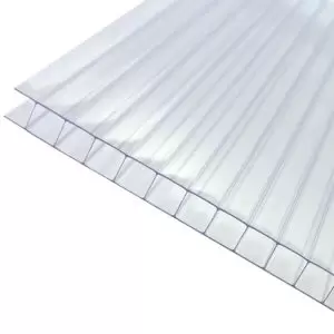 Image of Axiome Clear Polycarbonate Twinwall Roofing Sheet (L)2M (W)1000mm (T)10mm