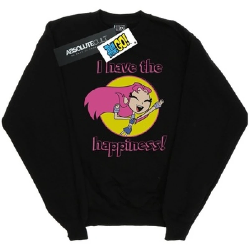 Image of DC Comics Teen Titans Go I Have The Happiness Sweatshirt Black female