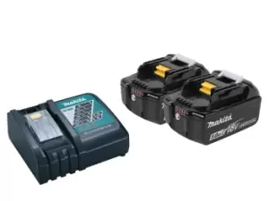Image of Makita BL1850BX2DC18RC 18V 2x5Ah Li-ion Battery Charger Set