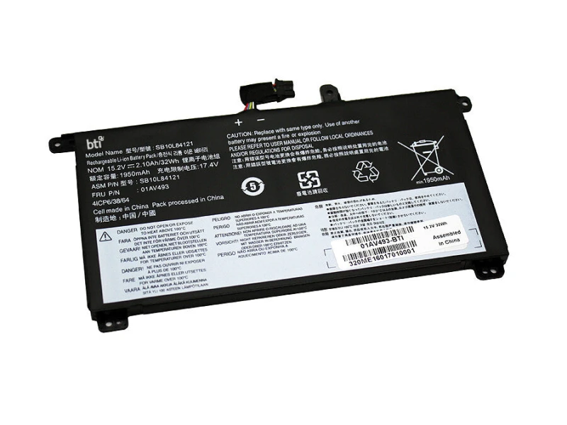 Image of BTI BTI 00UR892 compatible 32Wh 4-cell battery for THINKPAD T570 00UR892-BTI