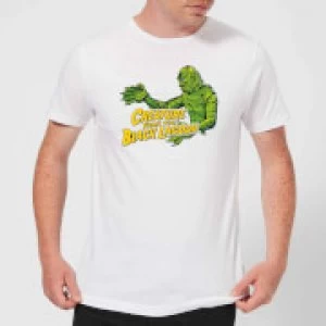 Image of Universal Monsters Creature From The Black Lagoon Crest Mens T-Shirt - White - S