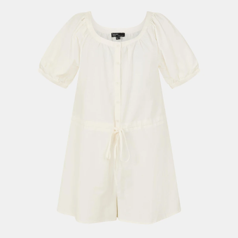 Image of Nobodys Child Womens Jade Structured Fit Playsuit White female 4 (3XS)