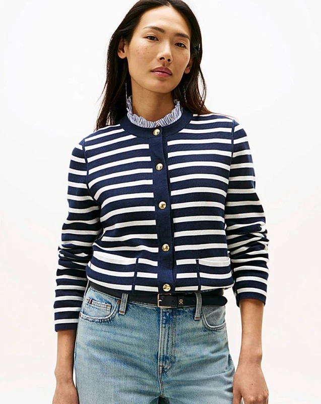 Image of Tommy Hilfiger Long Sleeve Cardigan Navy - Tommy Hilfiger - Size: XL Navy Female XL PV84904