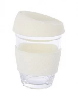 Image of Premier Housewares Mimo Travel Mug With Silicone Lid And Band ; White
