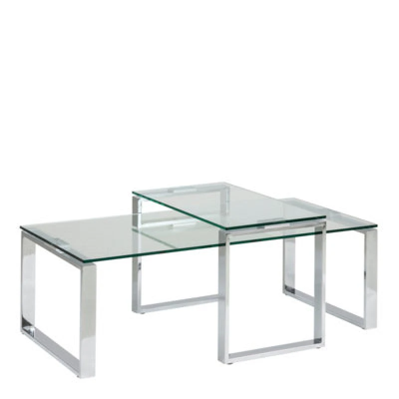 Image of Furniture To Go Katrine Coffee Table Set With Glass Top