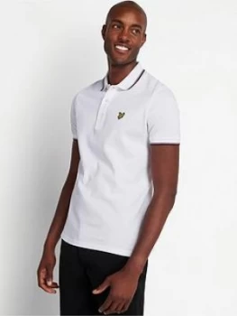 Image of Lyle & Scott Tipped Polo Shirt - White