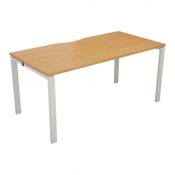 Image of CB 1 Person Bench 1400 x 800 - Beech Top and White Legs