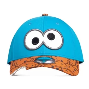 Image of SESAME STREET Cookie Monster Bite Adjustable Baseball Cap, Unisex, Multi-colour (BA715183SES)