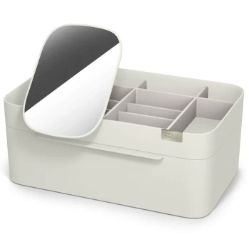 Image of Joseph Joseph Viva Large cosmetic organiser with removable mirror - Shell