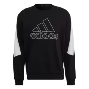 Image of adidas Future Icons Embroidered Badge of Sport Sweatshirt - Black