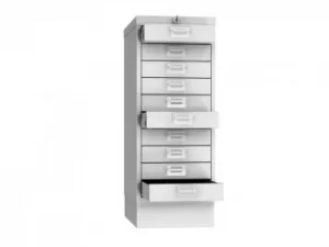 Image of MD Series MD0604G 10 Drawer Multi-drawer Cabinet in Grey with Key Lock