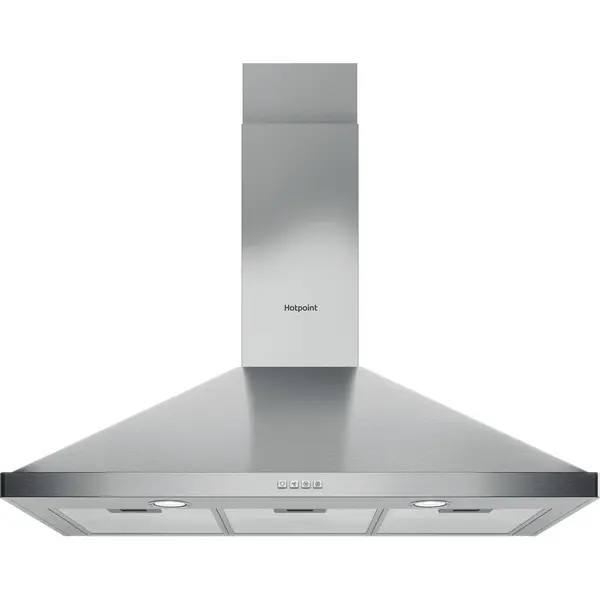Image of Hotpoint 90cm Chimney Cooker Hood - Stainless Steel PHPN95FLMX1 Stainless steel