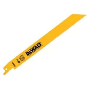 Image of DEWALT Bi-Metal General Purpose Reciprocating Blade 203mm x 10 TPI (Pack 5)